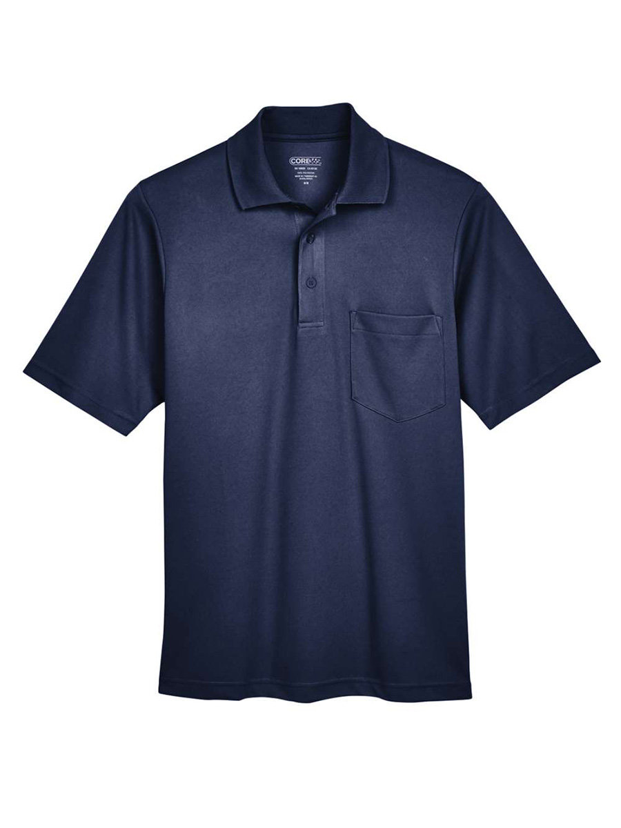 Full size image of Men's Performance Piqué Polo with Pocket Emb (in color MARINE)
