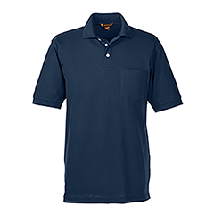 Harriton Men's Embroidered Pique Polo Shirt with Pocket - Male