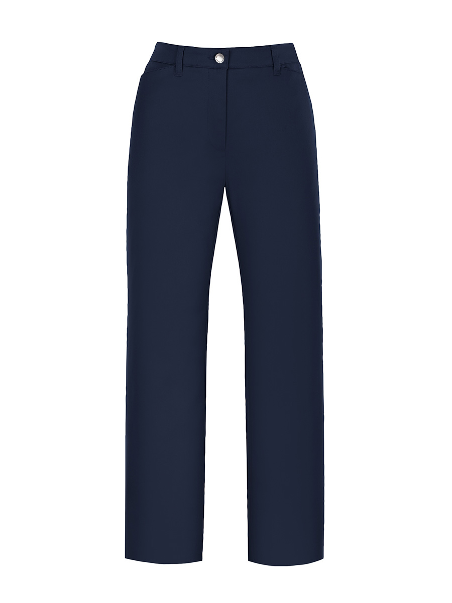 Flex Work Pants with Active Waist and Straight Leg; Poly/Cotton Blend - Female
