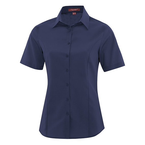 Full size image of Chemise à manches courtes avec logo - Femme (in color MARINE)